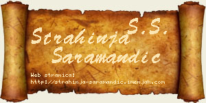Strahinja Saramandić vizit kartica